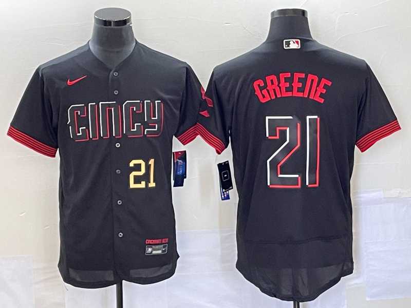 Men's Cincinnati Reds #21 Hunter Greene Number Black 2023 City Connect Flex Base Stitched Jerseys,We sell and wholesale Men's Cincinnati Reds #21 Hunter Greene Number Black 2023 City Connect Flex Base Stitched Jerseys on line form chian!